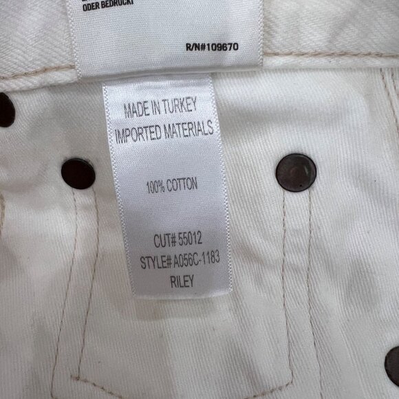 Agolde Riley Cropped Straight-Leg distressed Jeans, white, size 24 - Picture 11 of 11